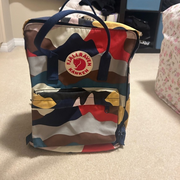 Unused Fjallraven Kanken rainbow camo backpack. Summer landscape - Picture 6 of 7